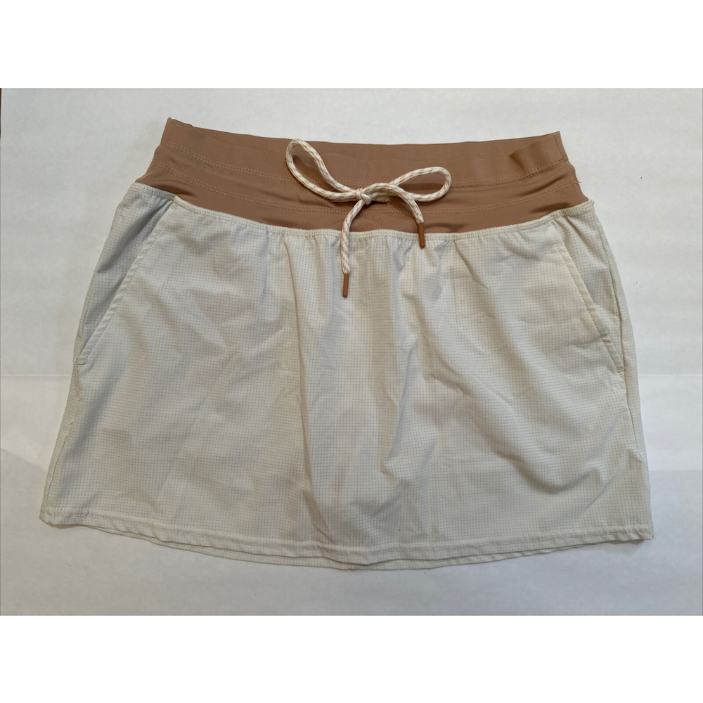 Te Verde Skort Skirt Outdoor Active Tennis Stretch Nylon Women Small Cream
